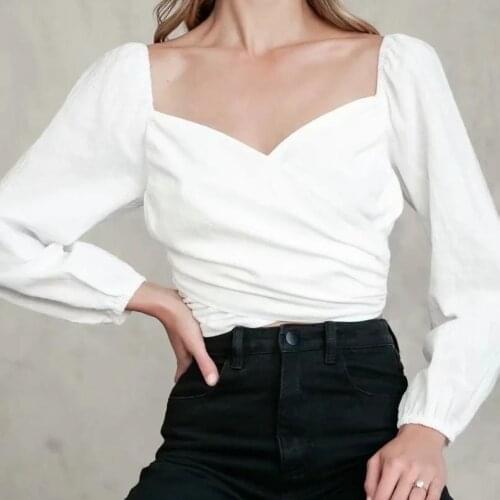 Блузки с запахом BRUSCREST China At AliExpress