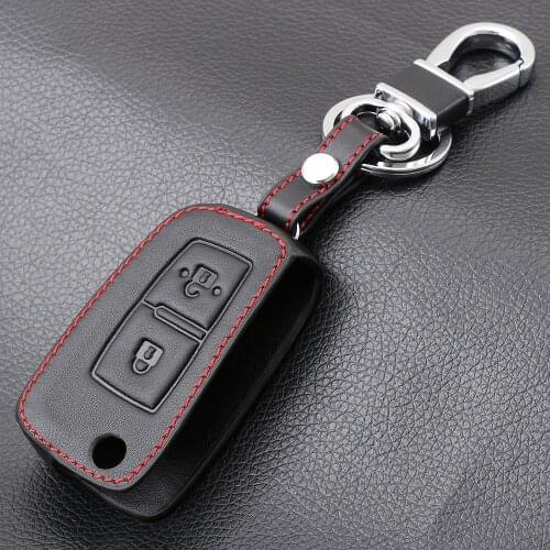 2 buttons Genuine Leather car key case cover for Nissan Qashqai X-trail Murano Maxima Altima Juke Geniss QUEST Livina Tiida key