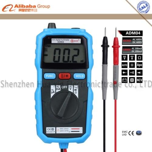 Bside ADM04 LCD Digital Multimeter Mini Pocket DMM Voltage Current Meter testeur Diode Tester Multimetro multiteste multimetr