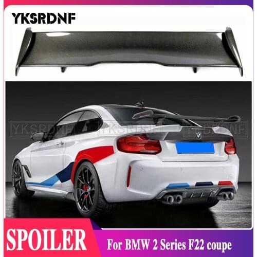 For BMW 2 Series F22 coupe M2 M3 M4 F87 spoiler 2013--2019 year real glossy carbon fiber rear wing MP style Accessories body kit