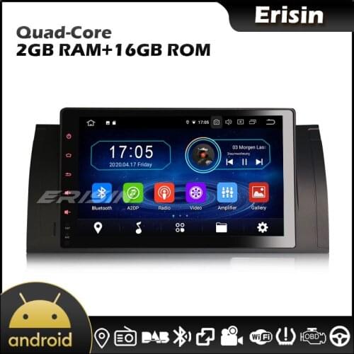Erisin EU Warehouse 5993 9" Android 10.0 GPS Car Play Wifi DVB-T2 DAB RDS Split Screen Car Radio for BMW 5er E39 E53 M5 X5