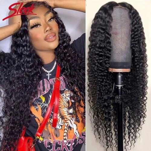 Sleek Brazilian Deep Wave Wig Lace Frontal Human Hair Wigs 180% Density Human Hair Wigs Pre Plucked With Baby Hair Wigs