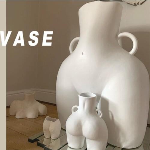 Nordic Creative Ceramic Body Art Simple Dried Flower Plant Decoration Living Room Bedroom Home Decorat Ornaments