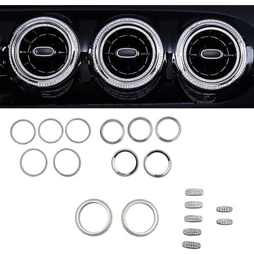 For Mercedes Benz A Class W177 2018 2020 A180 A200 A220 A250 Air Conditioner Outlet AC Vent Crystal Trim Ring Diamond Sticker