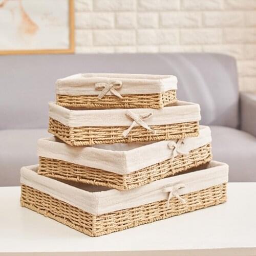 Creative and Finely Designed Wicker Storage Bin Decorations for Home Office Dormitory Improve Popularity and EnvironmentCreative