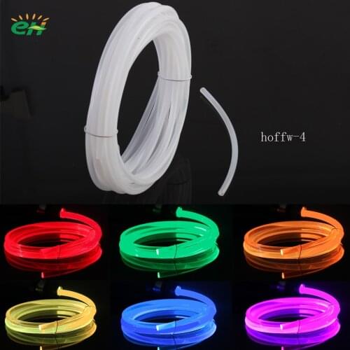 Cream color 4mm diameter MMA soft glass fiber optic lighting illuminator products