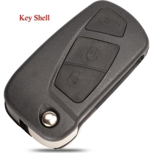 Kutery Folding Car Key Shell For Ford KA 3Buttons With Uncut Blade Blank Replacement Remote Smart Car Key Fob Case Cover