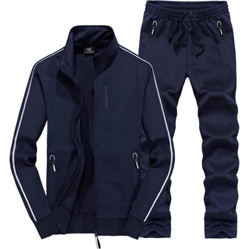 Plus Size 6XL,7XL,8XL Sportswear Men Autumn Winter Set Track And Field Sportswear Hoodies+ Pants Man Casual Sporting Suits