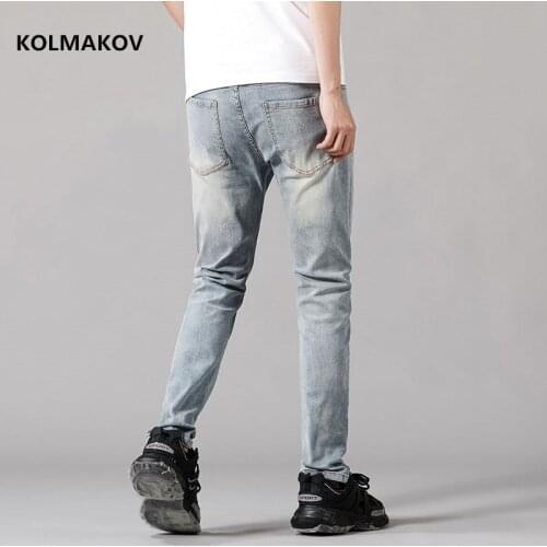 2020 New arrival Mens Denim Jeans Full Length Pants Mens Fashion Straight Elasticity high quality Jeans men size 29-36