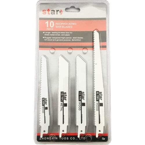 10pcs Reciprocating Saw Blade Set Jigsaw Cutting Tools for Wood