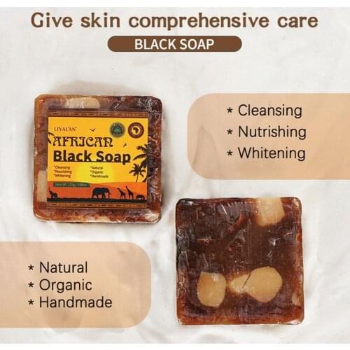 Natural 100% African Black Soap Magic Anti-water Beauty Bath Whitening Soap Care Body Skin Acne Moisturizing D8W9