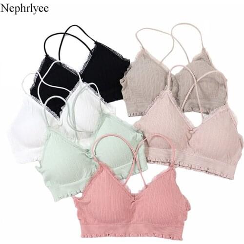 2021 New Sexy Women Lingerie Bras For Women Push Up Lace Bra Seamless Padded Bra Top Underwired Underwear Cross Strap Tops CA244