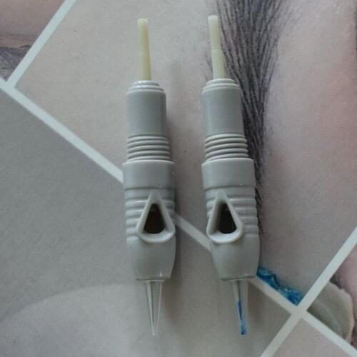 New Microblading 100 Pcs 1RL Needle Cartridge for Charmant Tattoo Machine Pen V7 Charme Princesse Gray Needle for Tattoo Machine