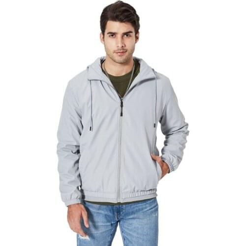 2021Spring and Autumn New Mens Sports Jacket Casual Sports Youth Simple Hooded Cardigan Men Jacket Mens Clothing Streetwear