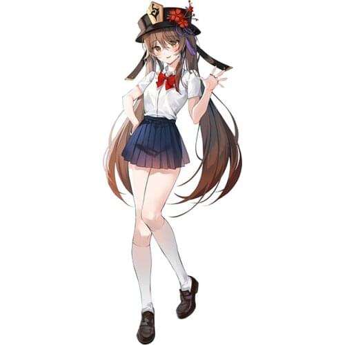 Personality Genshin Impact Hu Tao Hutao Surfboard Car Sticker Waterproof Car Accessoires Decal Trunk Decor Apply To Car Window