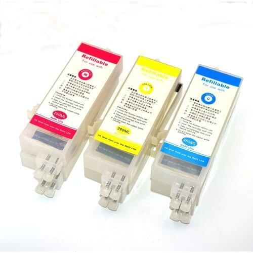 6Colors Refillable Ink Cartridge for Canon PFI-107 for Canon iPF680 iPF685 iPF686 iPF770 iPF780 iPF785 iPF786 with Chip