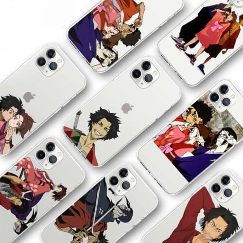 Samurai Champloo anime Phone Case Transparent for iPhone Samsung S 11 12 6 7 8 9 10 20 Pro X XS Max XR Plus lite