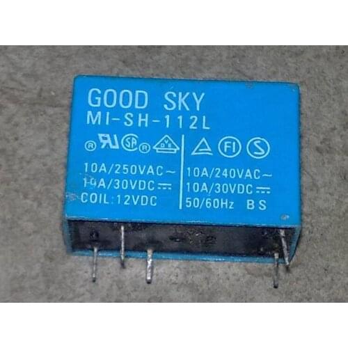 Relays MI-SH-112L 12VDC 14F-1C-5P