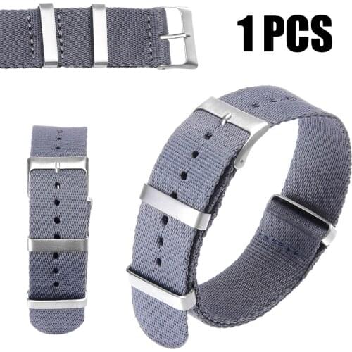 22mm Military Nylon Strap Fashion Casual Nylon Sport Wrist Watch Band Men Women Adjustable Replacement Watch Belt Strap