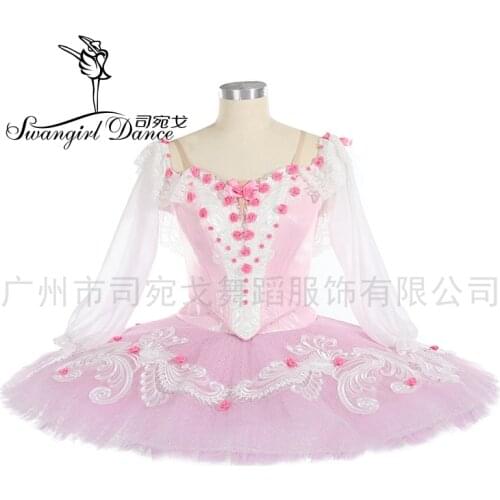 Handmade Pink Purple Fairy Doll variation Ballet Competition costum Tutu Dress Custom Performance Professional Stage TutuBT203