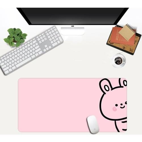 Pink Animal Mouse Pad Grande Cute Computer Rubber XL Mousepad Washable Large Anime Office Keyboard Pad Desk Laptop Notebook Mat