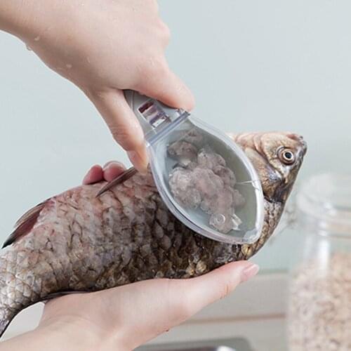 Fish Skin Brush Scraping Fishing Scale Brush Graters Fast Remove Fish Knife Cleaning Peeler Scaler Scraper Kitchen Seafood Tools