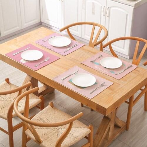 Modern Kitchen Cutlery Mat Dining Table Non Slip Pad Cotton Linen Place Mat Thermal Insulation Mat Home Decoration