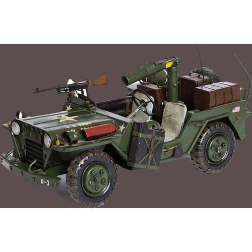 World War II military retro jeep car model to do the old iron Home Furnishing study Bar Cafe clothing display props