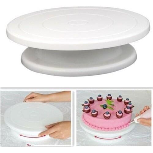 10 Inch Cake Turntable Rotating Anti-skid Round Cake Stand Cake Decorating Tools Cake Rotary Table Kitchen DIY Pan Baking Tools