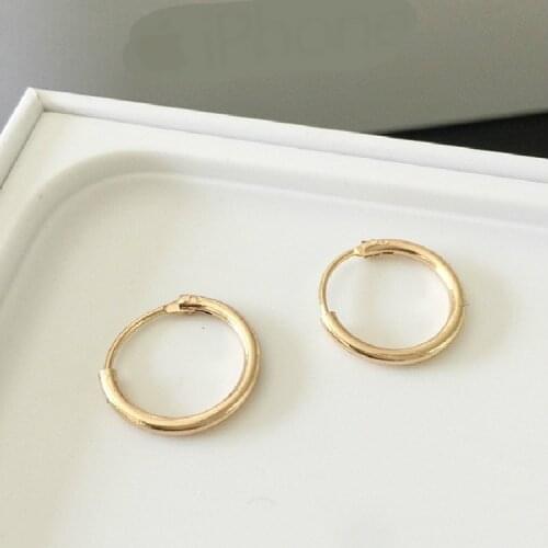Earrings Lady Round Earrings Cubic Zirconia Gold Earrings Couples Luxury Round Earrings Men & Women Wholesale Gifts