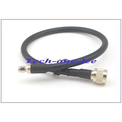 10pcs/lot RF Connector N male plug to RP SMA Plug female pin coaxial adapter Pigtail Jumper cable 50CM LMR400 Extension cord