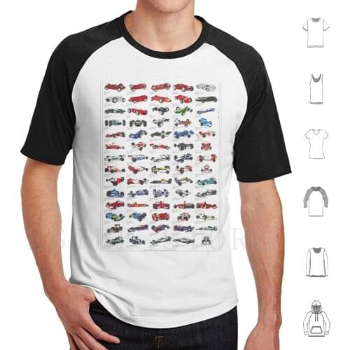 1950 _ 2019 Winners T Shirt Cotton Men Diy Print Lotus Mclaren Williams Fangio Senna Prost Lauda Schumacher Vettel Alonso