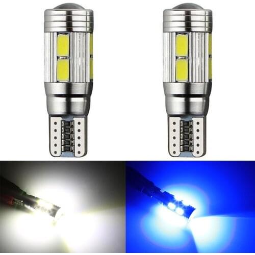 2 x T10 W5W/194 Wedge License Plate Lamp 159 161 168 White Blue Car Map Light Car Reverse Lights Car Dome Light 12v