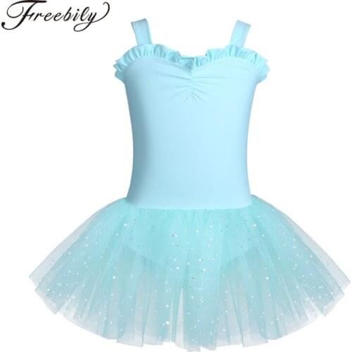 Cute Girls Tulle Tutu Ballet Dress Flower Dance Gymnastics Leotard Ballerina Dress Fancy Party Costumes Dancing Clothes