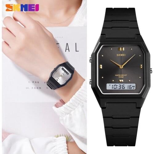 SKMEI Outdoor Sport Watch Men Women Luxury 3 time Chrono Electronic Wristwatch Military Waterproof Digital Clock montre homme