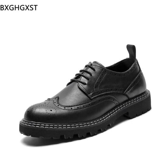 Black Dress Shoes Mens Fashion Luxury Brogue Shoes Man Formal Office Shoes for Men 2021 Chaussure De Homme Zapatos Sapato Hombre