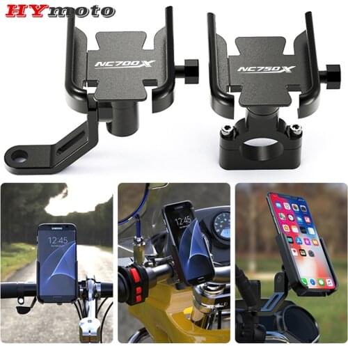 For Honda NC700X 2012 2013 NC750X 2014 2015 Motorcycle CNC Accessories Handlebar Rearview Mirror Mobile Phone GPS Stand Bracket