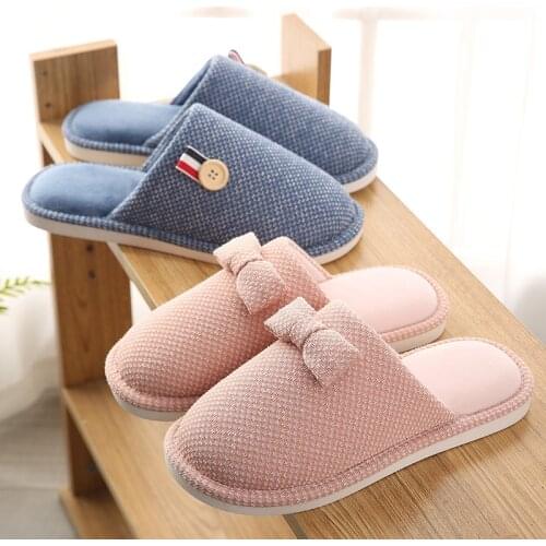 Cotton Slippers Home Men and Women Warm Non-Slip Indoor Mens Slippers Indoor Slippers Men Indoor Shoes Men Shoes Woman