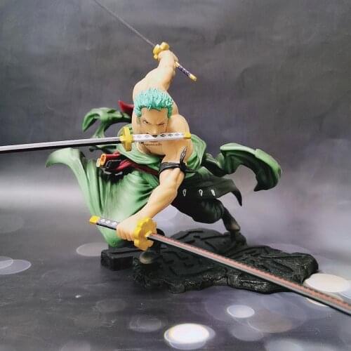 18CM One Piece Anime Figure New World Roronoa Zoro Straw Hat Classic Battle PVC Action Figure Collectible Model Doll Toys