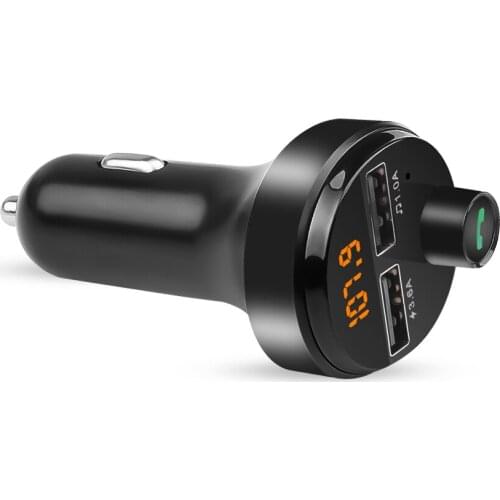 Handsfree FM Transmitter Bluetooth Car 5.0 Kit Car MP3 Player 3.6A Fast Charge Dual USB Charger Support TF Card Udisk V5.0-XZ