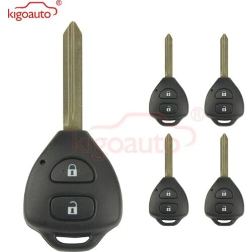 Kigoauto 5pcs Remote car key shell for Toyota key Camry Corolla Hilux Prado Tarago RAV4 2 button TOY47