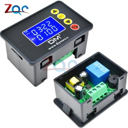 12V 24V 110V-220V 1.37'' LCD Display Microcomputer Time Controller Timer Delay Relay Module Programmable Control for Indoor Home