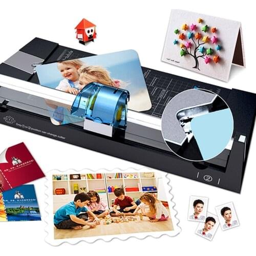 Multifunctional Photo Paper Cutter A4 Manual Roller Pulley Dotted Line Paper Cutter Creasing Machine Paper Cutting Machine