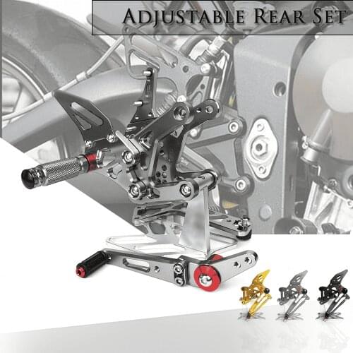 Motorcycle CNC Aluminum Footrest Rear Sets Adjustable Rearset Foot Pegs for YAMAHA YZF-R1 YZF R1 YZFR1 2015-2020 2018 2019
