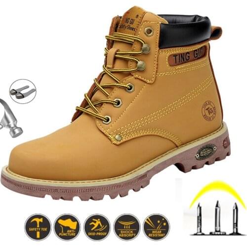 Men Safety Shoes Indestructible Toe Ryder Shoe Work shoes with Steel Toe Waterproof Breathable Sneakers Work Boots