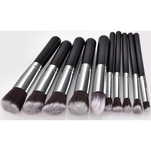 10pcs Makeup Brushes set Professional Powder Foundation Eyeshadow Make Up Brushes for Beginners Cosmetics Soft Synthetic Hair