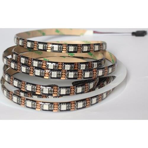 One led cut Black PCB Waterproof IP65 RGB 5050 SMD LED Strip Light String Lamp DC 5V TV Background Lighting Led Light Strip Tape