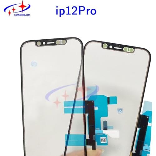 Original LCD Touch Panel Digitizer Sensor Glass + OCA Film Glue Together For iPhone 12 pro Screen Glass Repair