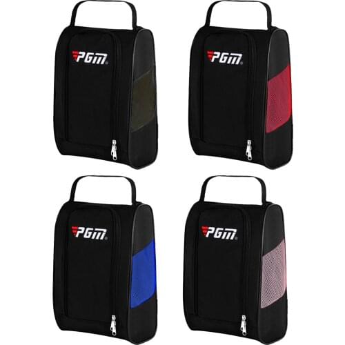 Portable Breathable Golf Shoes Bag Large Capacity Zippered Golf Shoe Carrier Bag With Mesh Ventilation Water Resistant Tote