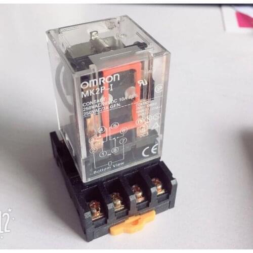 Intermediate relay MK2P-I MK2P small electromagnetic relay with base 8PIN DC12V DC24V AC110V AC220V